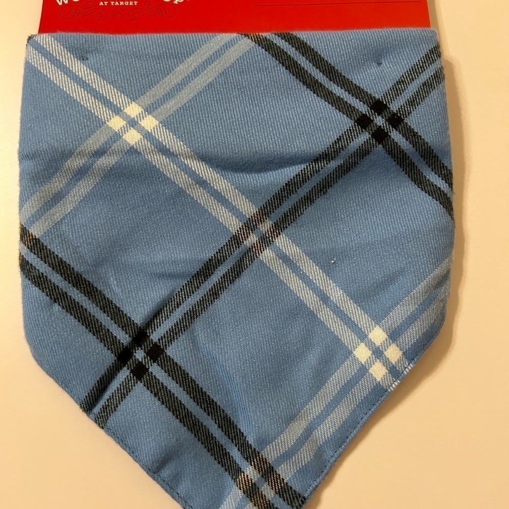 Wondershop Pet Bandana Blue Plaid - BRAND NEW